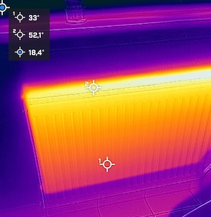 Vue thermique d'un radiateur